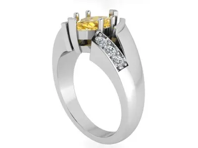 Oval Cut Split Shank Ring 3467 3D print model