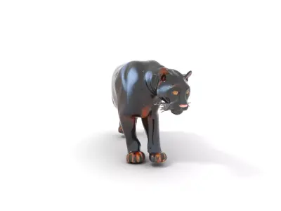 Majestic Black Panther model pack Low-poly 3D model