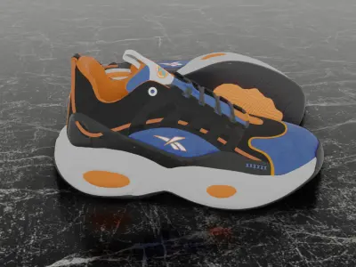 REEBOK SOLUTION MID 3D SHOES Low-poly 3D model