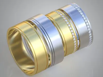 Diamond ring 0493 3D printable model  Free 3D print model