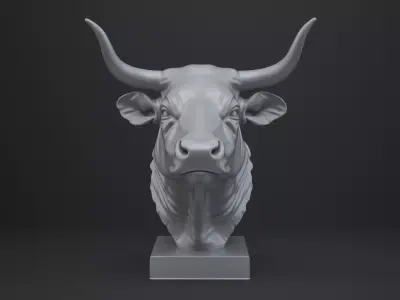 Cattle Bust - Animal Figurine 3D print model