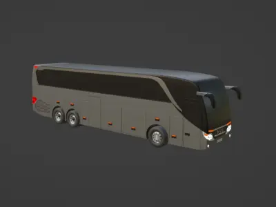 Travel Bus Low-poly 3D model