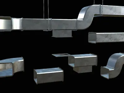 Ventilation Modular PBR 05 Low-poly 3D model