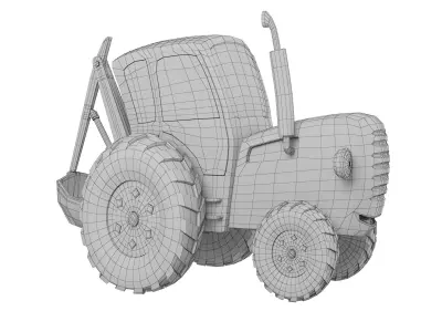 Blue tracktor toys 3D model