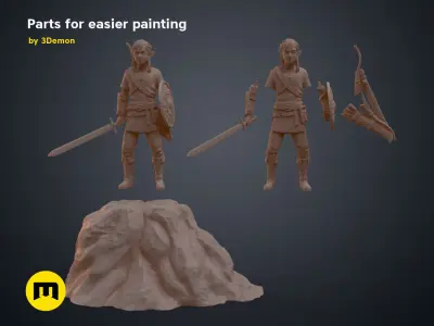 Link Figure  BOTW Mossarium 3D print model