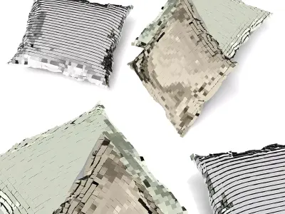 H and M Pillow Set  8 3D model