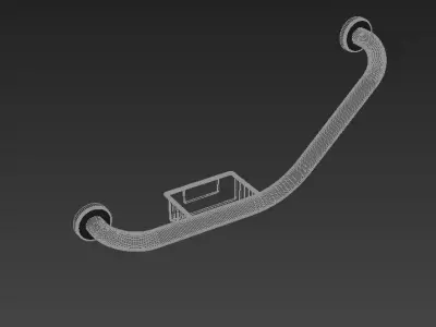 Handle Bath Handle Eco 60cm Cantilevered Sponge 3D model