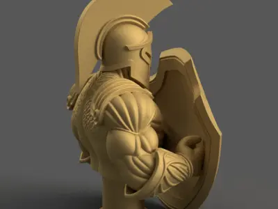Spartan Warrior Shield 3D print model