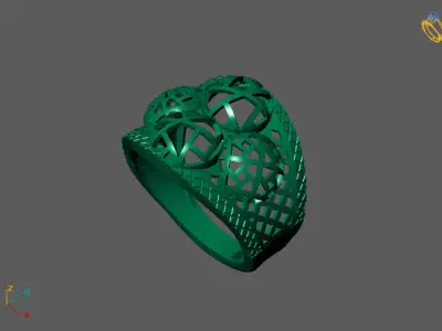 Fancy Womens Rings Plain Rings Ready STL 3DM Models Rings 3D print model 46