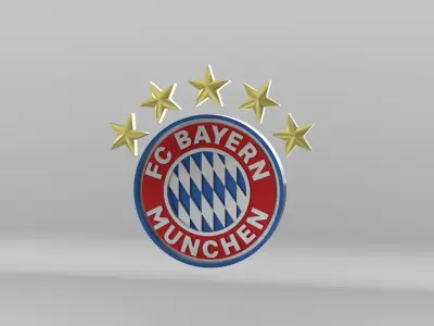 Bayern Munchen Football Club Team Logo 3D model