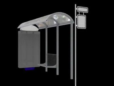 Bus stop Free 3D model