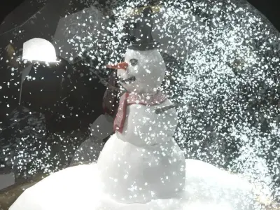 Christmas Snow Globe Low-poly 3D model