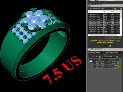 Luxury Men Rings Designs 6MR007 3D print model