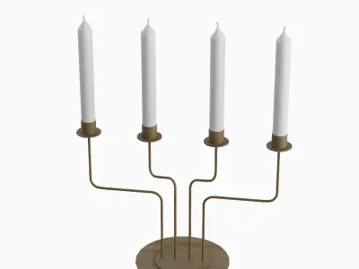 Candlestick Set  Low-poly 3D model