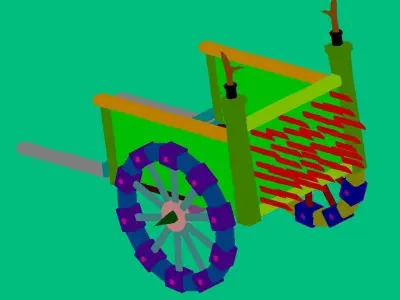 Barracks - War - Car 01 3D model