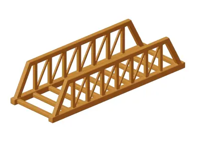 Plastic Exquisite Truss Bridge Toy 3D model
