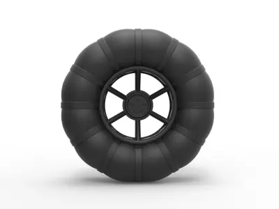 Low-pressure wheel 3D print model