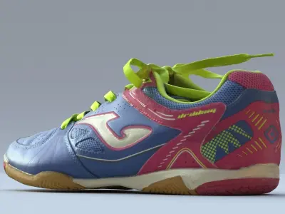 Sneaker High Poly soccer shoe 3D model
