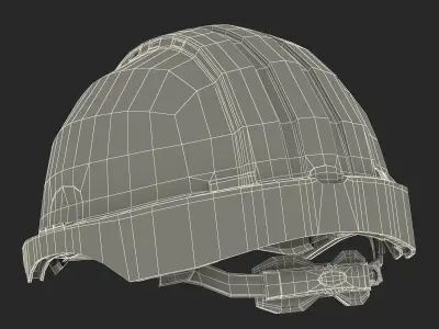 Safety Helmet White 3D model