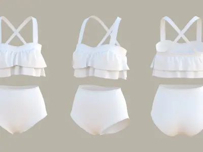 Swimming Suit Marvelous Designer 3D model