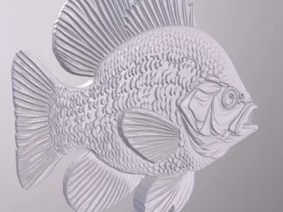 Crappie 1 basrelief for 3D printing 3D print model