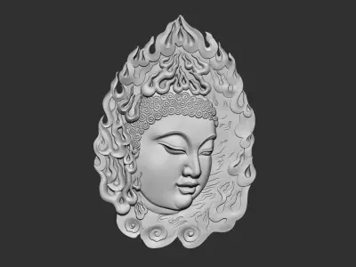 buddha face 3D print model