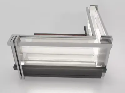  Kiosk Partition Booth a414c 3D model