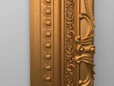   frame in classic style  for cnc manufacturing Low-poly 3D model