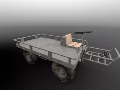 M274 - 4x4 Utility Platform Truck - Mule Low-poly 3D model