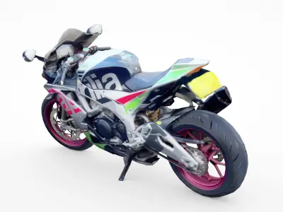 2017 Aprilia RSV4 RF Low-poly 3D model