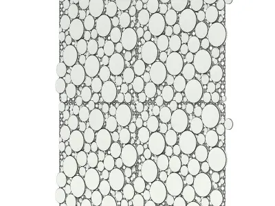 Shiny Metal Wall Panel 3D model