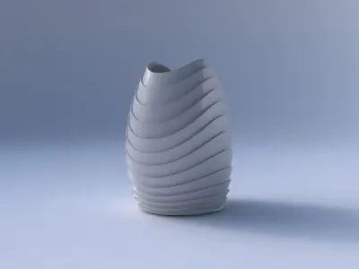 Bowl compressed with horizontal layers 3D print model