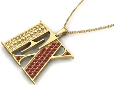 Golden EX Pendant 3D Printable Model 3D print model