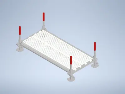 Scaffolding tower for a work at height 2mt and area 1570mmx730mm 3D model