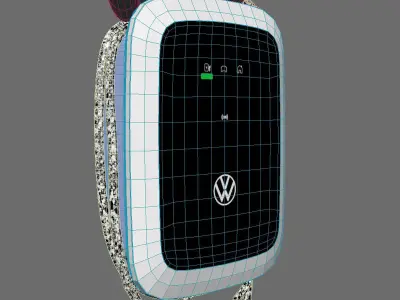 Volkswagen electric vehicle charging station 3D model