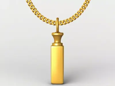 Perfume Bottle pendant charms - one inch pendant 3D print model 3D print model