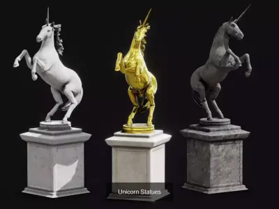 Statues Temples and Shrines 3D Model Collection