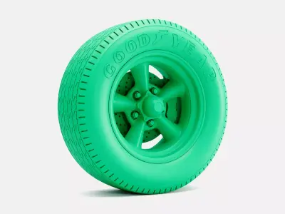 15x8 Torq Thrust D Wheel Goodyear Blue Streak 600 Tire 3D print model