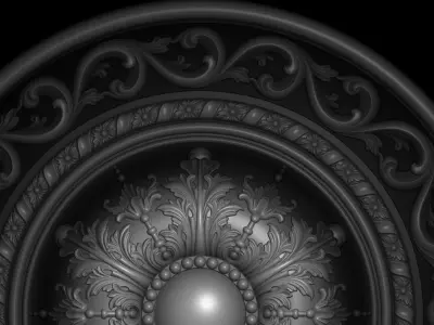 3d classic ceiling tray 3D print model