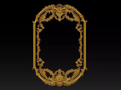 Ornamental Relief CNC Model for Wooden Doors and Wall Panels 3B 3D print model