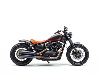 Custom Motorcycle Model Pack with High Detail Features Low-poly 3D model