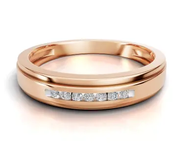 AV 732 Diamond Ladies Anniversary Wedding Stackable Band Ring 3D print model