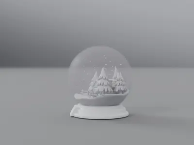 christmas globe Low-poly 3D model