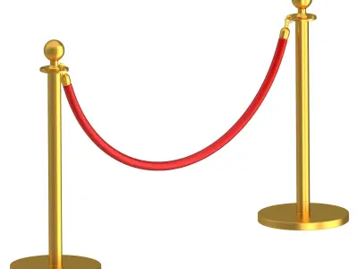 Gold Stanchion 3D model