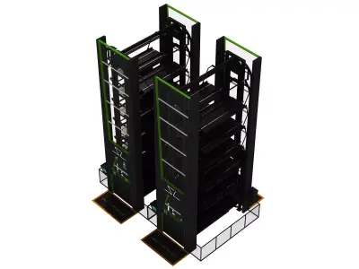 Rotary Parking System 3D model