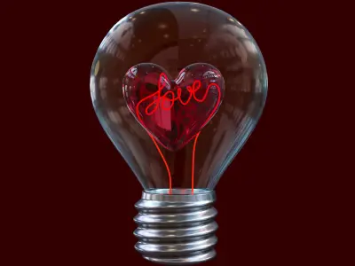 Love lamp 3D model