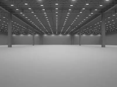 Studio Warehouse Environment Setup low poly 3D Model Low-poly 3D model