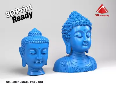 Buddha heads 3D print model