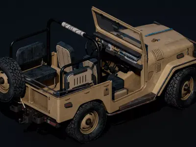 Toyota Land Cruiser FJ 40 Low-poly 3D model