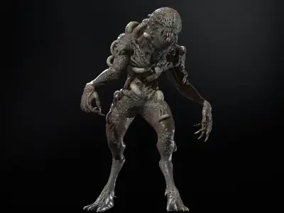 WormDemon Low-poly 3D model